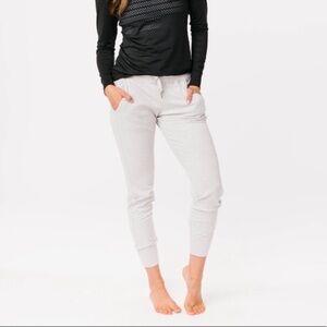 ZYIA Ribbed Jogger Pants Gray Color Size M Women’s Elastic Waist Supersoft